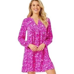 Lilly Pulitzer Brynnly Dress Mandevilla Pink Don't be a Cheetah Size 2